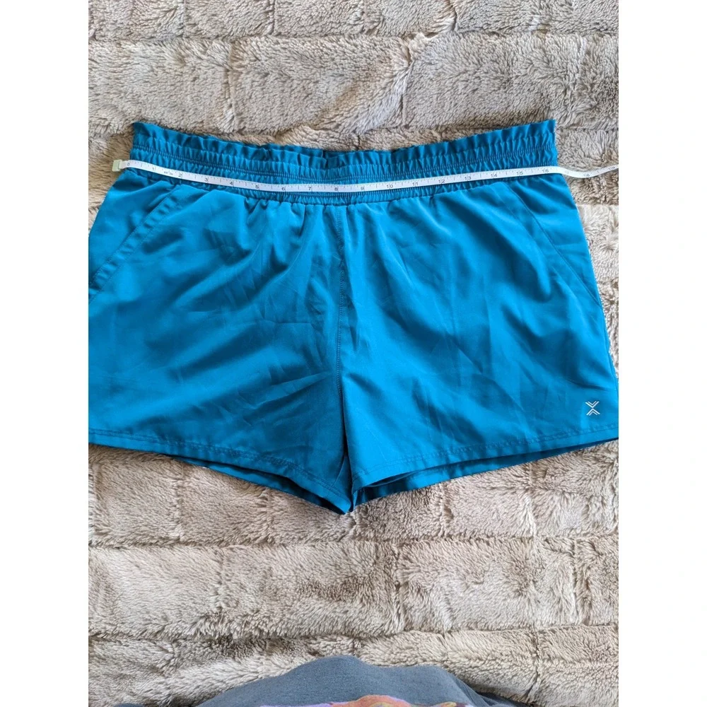 Xersion Quick-Dri Women Blue Athletic Running Shorts Size L Large 14.5/16.5P